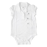 Body Infantil Camisa Polo Branco Baby 18 Meses