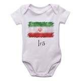 Body Infantil Irã Bandeira País Roupinha Bebê Kids