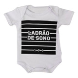 Body Infantil Manga Curta Branco Temático Bebê 100% Algodão