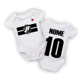 Body Infantil Personalizado C/ Nome Roupas De Bebê Vasco