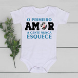 Body Infantil Roupa De Bebê Vasco Primero Amor Azul