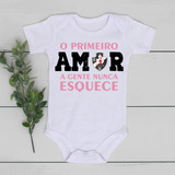 Body Infantil Roupa De Bebê Vasco Primero Amor Rosa