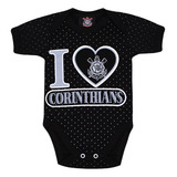 Body Macacão Manga Curta - Corinthians Oficial Licenciado