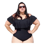 Body Maiô Plus Size Gg Preto