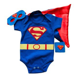 Body Super Homem Bebê Mesversário Superman Festa Fantasia 