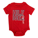 Bodysuit Vermelho Estampado Tommy Hilfiger - Bebê Menino