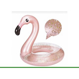 Boia Inflável Flamingo Rose Gigante Piscina