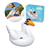 Boia Inflável Gigante Cisne Branco Bote Piscina Intex Promo