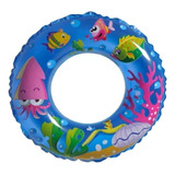 Bóia Redonda Inflável Infantil Azul 60cm Fundo Do Mar 5+