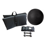 Bola 65 Cm + Colchonete + Caneleira 2kg + Halter 2kg.