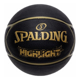 Bola Basquete Nba Highlight Gold Tamanho 7 Oficial Spalding