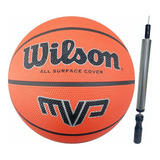 Bola De Basquete Wilson Mvp Mais Inflador Com Nota Fiscal
