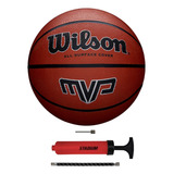 Bola De Basquete Wilson Tamanho 7 Mvp Oficial + Bomba De Ar