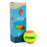 Bola De Beach Tennis Titan Laranja - Pack Com 03 Unidades