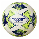 Bola De Futsal Slick 22 Topper Cor Branco/amarelo Neon/azul