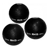 Bola De Peso Slam Ball 4 Kg + Bola 6 Kg + Bola 8 Kg Liveup