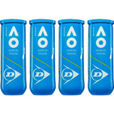Bola De Tênis Dunlop Australian Open - Pack Com 4 Tubos