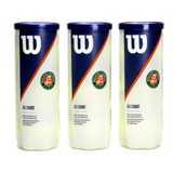 Bola De Tênis Wilson Roland Garros All Court - Pack Com 3 Tu