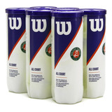 Bola De Tênis Wilson Roland Garros Pack Com 06 Tubos