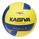 Bola De Vôlei 5.0 Amarela Com Azul Kagiva