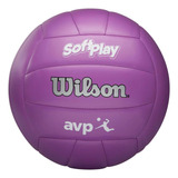 Bola De Vôlei Oficial Wilson Softplay Maciez Toque Aveludado Cor Roxo-claro