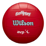 Bola De Volei Wilson Avp Soft Play Vermelha