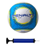 Bola Futsal Penalty Matis 500 Termotec + Bomba De Ar Cor Branco/amarelo/azul