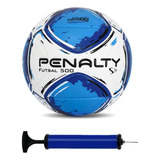 Bola Futsal Penalty S11 R2 + Bomba De Ar Cor Azul