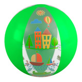 Bola Ilável Gigante 60 Cm Iantil Piscina Praia Já Cor Verde
