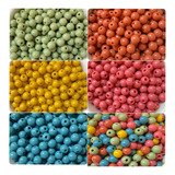 Bola Lisa Leitosa 6mm P/ Pulseira Bijuteira 100 Unidades