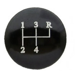 Bola Manopla 4 Marchas Preta Jeep Rural Willys F-75 F-100
