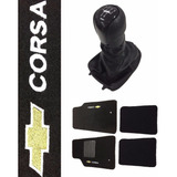Bola Manopla Câmbio Preta Coifa Tapete Personalizado - Corsa