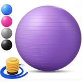 Bola Pilates Suiça Yoga 55cm Ginástica Abdominal C/ Bomba Cor Roxo