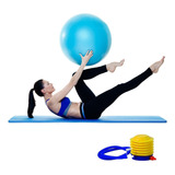Bola Suiça Pilates Yoga 65cm Anti Estouro Bomba Grátis