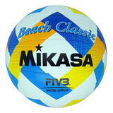 Bola Vôlei De Praia Mikasa Bv543c Branco/amarelo/azul