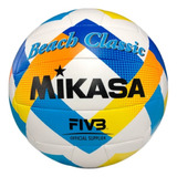 Bola Vôlei De Praia Mikasa Bv543c-vxa-y Branco/amarelo/azul