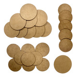 Bolacha Porta Copo Mdf Cru 8 X 8cm - 100 Peças