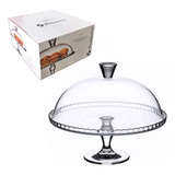 Boleira Grande Em Vidro Modelo Pâtisserie 32cm Com Pé