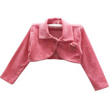 Bolero Infantil Festa Menina Plush Vários Cores Tiara Brinde