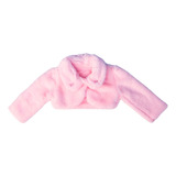 Bolero Infantil Pele Fofinho Poliester Forrado Bordado 12-18
