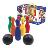 Boliche Infantil Com 6 Pinos 2 Bolas Brinquedo Educativo