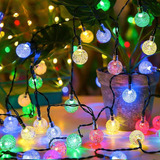 Bolinha Cristal Bola Fio Fada Cordão De Luz 10m 40 Leds Rgb