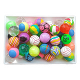 Bolinha Pula Pula Premium Mix Variados 27mm, Kit 500 Unid.