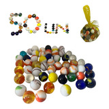 Bolinhas Gude Vidro Fubeca Burca Mista Colorida 50un 16mm
