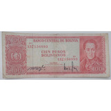 Bolívia: Bela Cédula De 100 Pesos De 1962 - Escassa