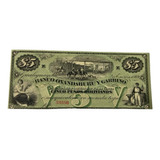 Bolívia- Cédula De 5 Pesos 1869 Rara. Flôr De Estampa