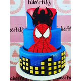Bolo Fake Homem Aranha 3 Andares