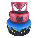 Bolo Fake Homem Aranha Moldado Em Eva Sem Emenda Flex