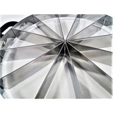 Bolo Pizza Torta Pudim Cortador Marcador 12 Pedaços Inox