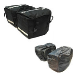 Bolsa Alforge Lateral 60l Para Moto + Gratis Capa Chuva